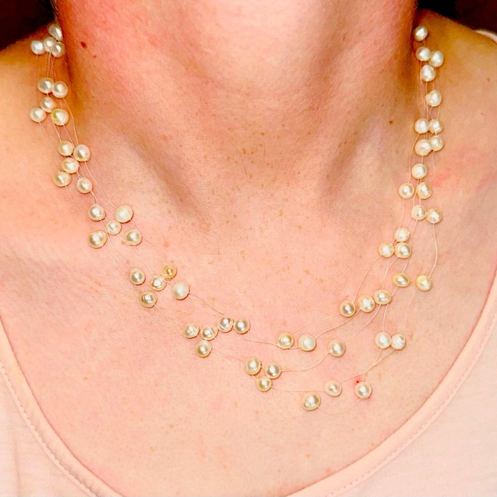 Floating Freshwater Pearl Necklace